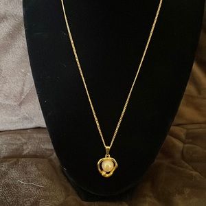Faux pearl necklace